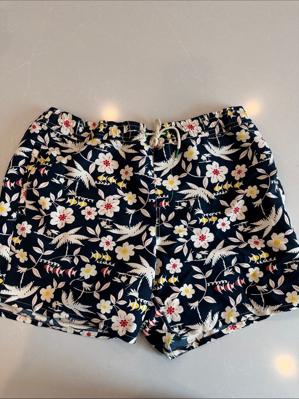 Sperry Navy Floral Print Men's Shorts